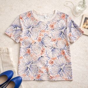 & Other Stories Floral Shinjuku Paris Print Tee US 8